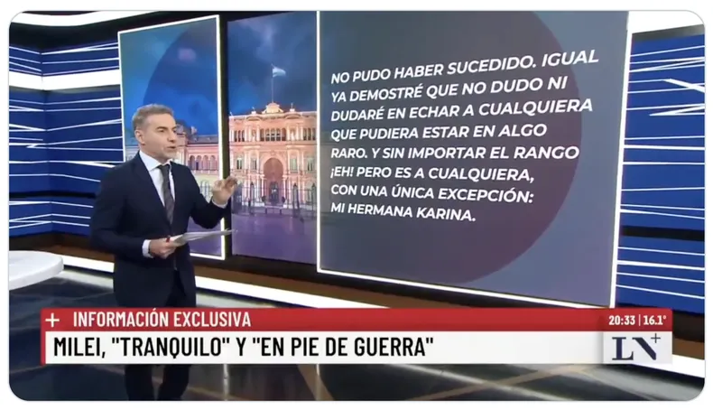 Luis Majul, el ventrílocuo de Javier Milei.