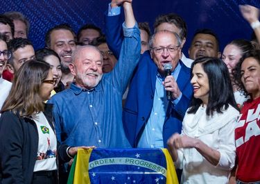 Luiz Inácio Lula da Silva, el domingo a la noche, reelecto presidente de Brasil.