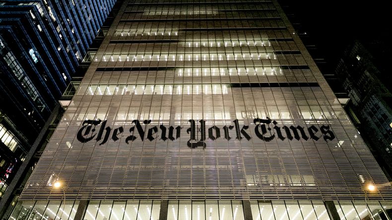 Edificio del periódico The New York Times.
