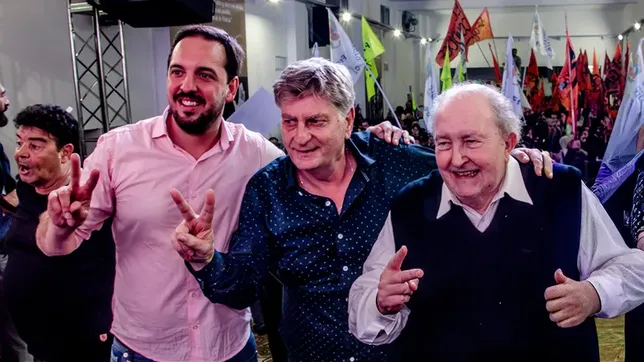 El trío más mentado del PJ de La Pampa: Luciano di Nápoli, Sergio Ziliotto, Carlos Verna. Tensiones, treguas y desconfianzas. FOTO: www.radiokermes.com