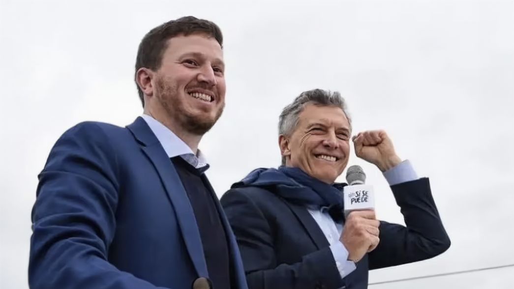 Federico Angelini junto a Mauricio Macri.