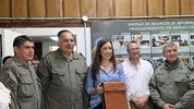Pablo Cornet, junto a Victoria Villarruel durante su visita a Córdoba.&nbsp;