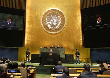 Javier MIlei en la ONU.