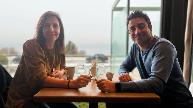 La legisladora,Marcela Abdala y el senador nacional por Río Negro, Enzo Fullone.