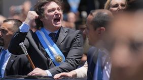 Javier Milei el día de su asunción.