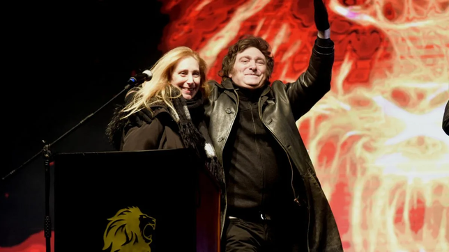Javier Milei y Karina Milei. 