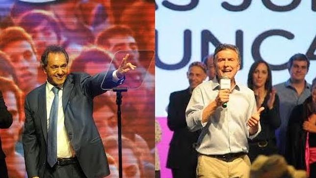 scioli y macri mano a mano: hay balotaje