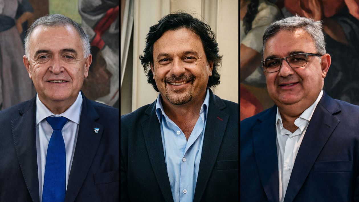 Osvaldo Jaldo, Gustavo Sáenz y Raúl Jalil.&nbsp;