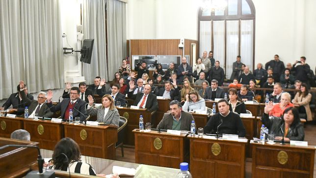El Senado de Entre Ríos, en la sesión donde se dio media sanción a la creación de una nueva obra social para los estatales, un proyecto impulsado por Rogelio Frigerio. 