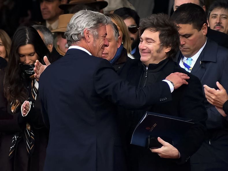 Javier Milei y Nicolás Pino.&nbsp;