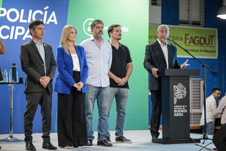 Axel Kicillof y Jorge Ferraresi, este martes en Avellaneda