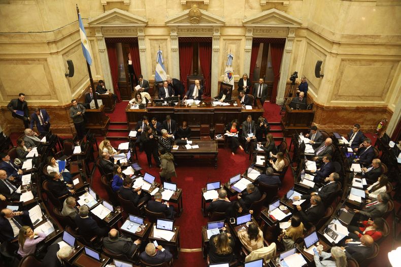 El Senado de la Nación, tras sancionar la reforma jubilatoria que rechaza Javier Milei.