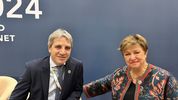 Toto Caputo y la presidenta del FMI, Kristalina Georgieva