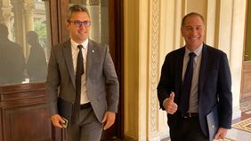 Martín Menem y Diego Santilli, claves para Javier Milei. Martín Menem y Diego Santilli, claves para Javier Milei.