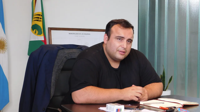 Gianfranco Luchessi, el intendente de Las Higueras, al sur de Córdoba. 