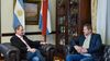 El gobernador Gustavo Bordet junto al candidato a intendente de Concordia, Armando Gay.&nbsp;