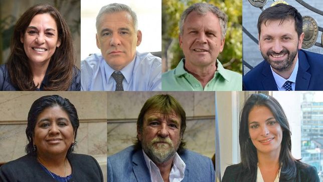 Los siete diputados radicales que votaron en contra del dictamen de mayoría.