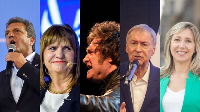 cinco a la final: milei, bullrich, massa, schiaretti y bregman competiran en octubre