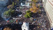 Imagen aérea de la Plaza de Mayo.