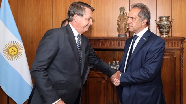 tras la reunion con bolsonaro, scioli abogo por superar los desencuentros