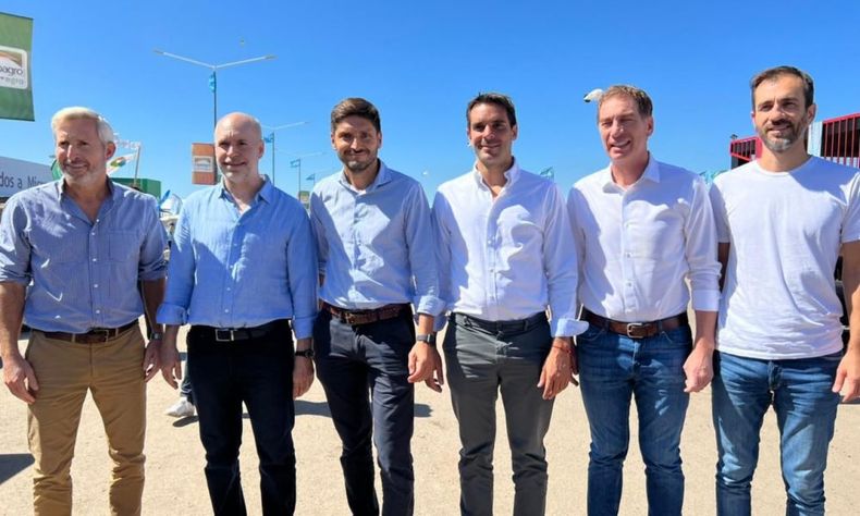 Horacio Rodríguez Larreta, Maximiliano Pullaro, Rogelio Frigerio y Diego Santilli en la última edición de Expoagro Horacio Rodríguez Larreta, Maximiliano Pullaro, Rogelio Frigerio y Diego Santilli en la última edición de Expoagro