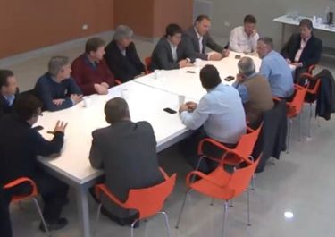 La polémiva reunión de junio de 2017 en la sede porteña del Banco Provincia
