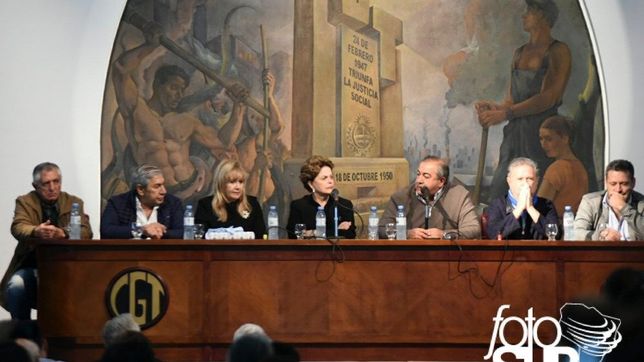 todos unidos (menos cfk) por lula: dilma, duhalde y daer, en la cgt