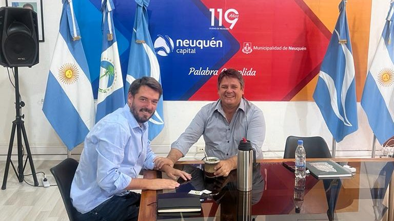 Mariano Gaido y Rodrigo Buteler. Los intendentes buscan aplicar una medida similar en sus localidades.