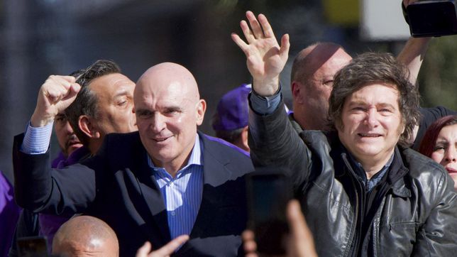 José Luis Espert y Javier Milei, en campaña