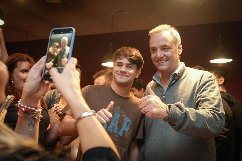 Manuel Adorni, en modo campaña.&nbsp;