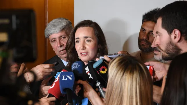 Victoria Villarruel, tras la reunión con Patricia Bullrich. 