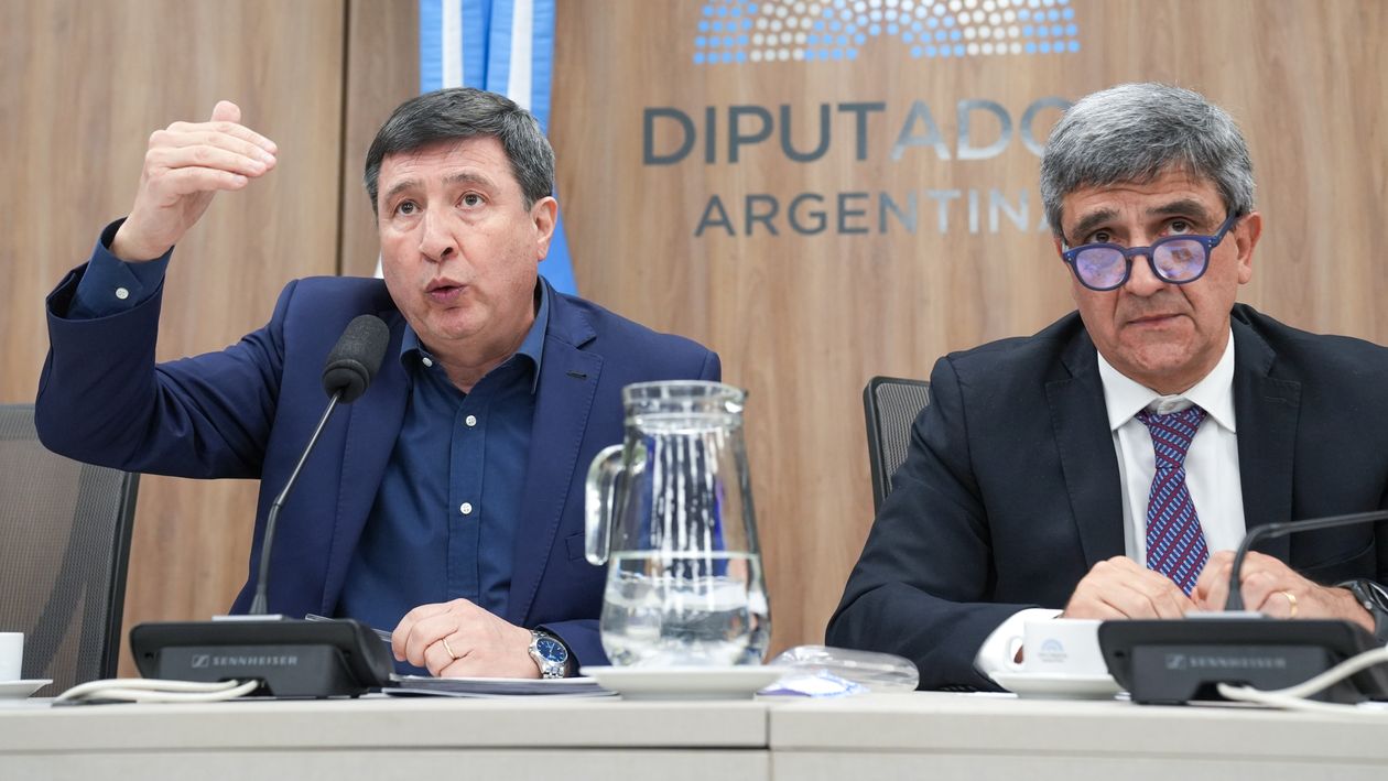 Daniel Arroyo y Pablo Yedlin (UP), durante el debate por Andis.&nbsp;