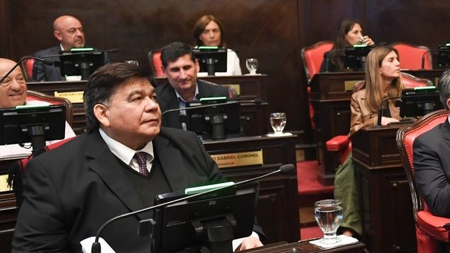 Mario Ishii, en el recinto del Senado bonaerense.