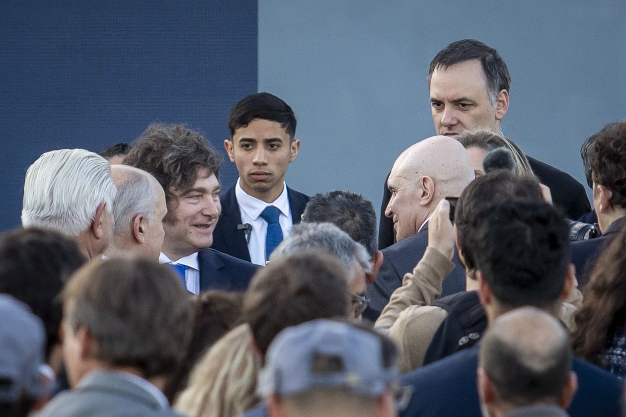 Javier Milei y José Luis Espert en el penal de Ezeiza.