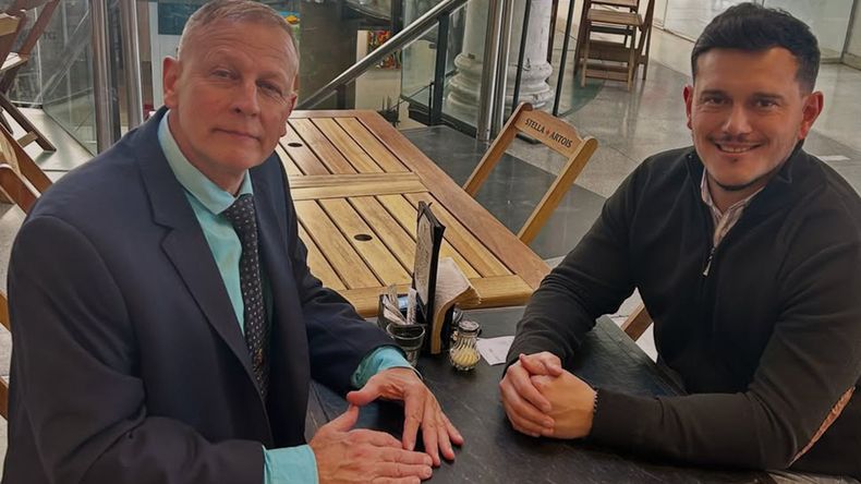 Los libertarios Norberto Jacob y Maximiliano Rodríguez Paulín.