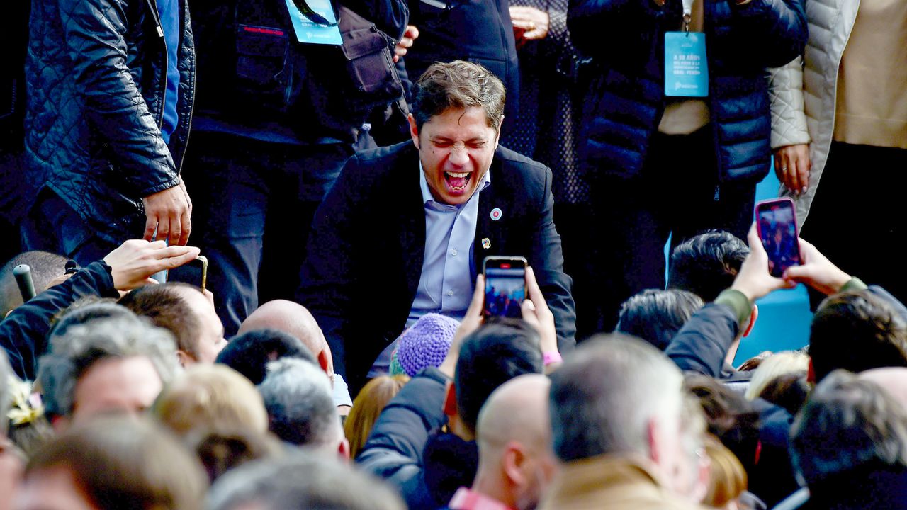 Axel Kicillof, en el acto en la Quinta de San Vicente.
