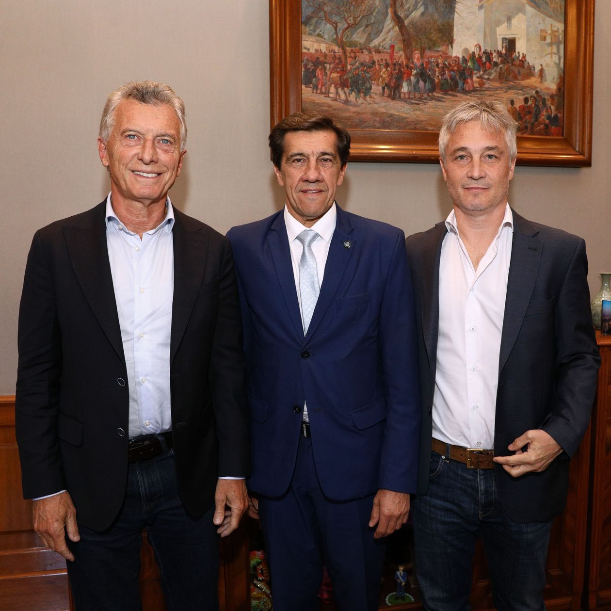 Mauricio Macri, Carlos Sadir y Fernando De Andreis.