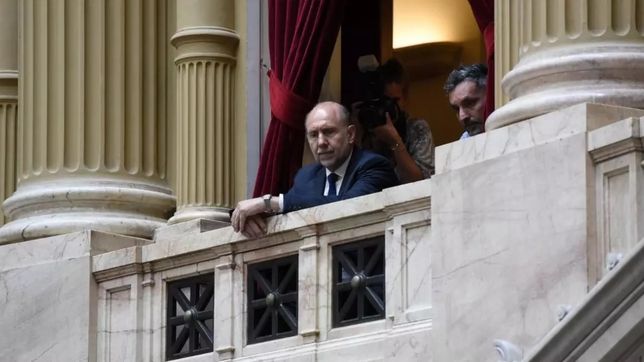 El Gobernador Perotti durante el tratamiento en la Cámara de Diputados semanas atrás.