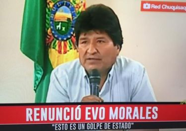 Golpe de Estado consumado en Bolivia: renunció Evo Morales