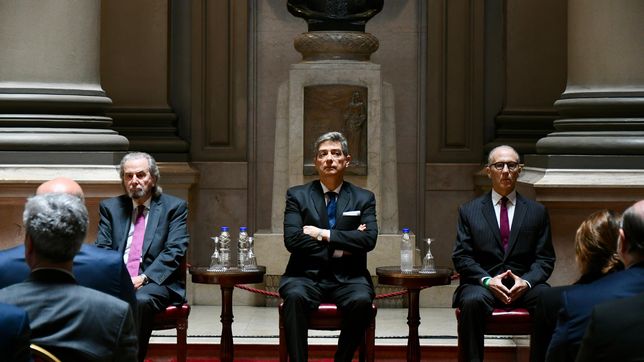 Juan Carlos Maqueda, Horacio Rosatti y Carlos Rozenkrantz, la mayoría de la Corte Suprema. 