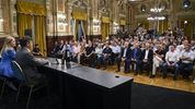 Conferencia de Axel Kicilof para responderle a Javier Milei.&nbsp;