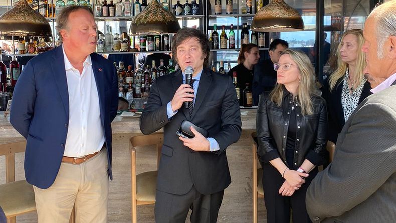 Javier Milei en el Coloquio de IDEA blue 2023
