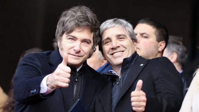 Javier Milei y Toto Caputo.