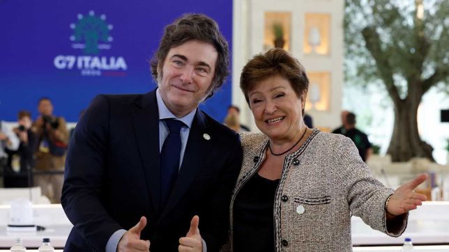 Javier Milei y Kristalina Gerogieva, ángel o demonio. Javier Milei y Kristalina Gerogieva, ángel o demonio.