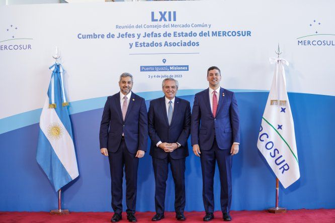 Alberto Fernández en la cumbre de jefe de Estados del Mercosur