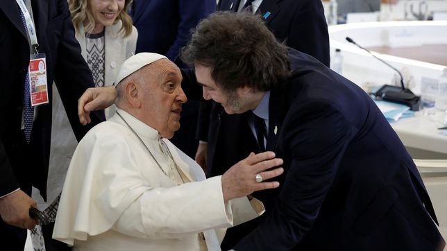 Javier Milei con el papa Francisco.