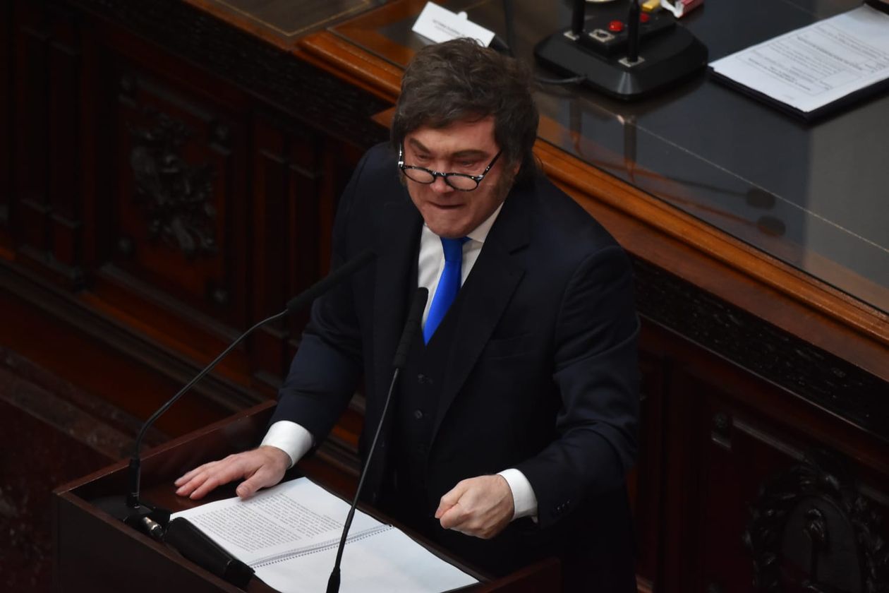 Javier Milei en la Asamblea Legislativa 2026.