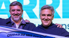 El gobernador de Córdoba Martín Llaryora junto a Juan Manuel Aráoz, emisario para el Consejo de la Magistratura
