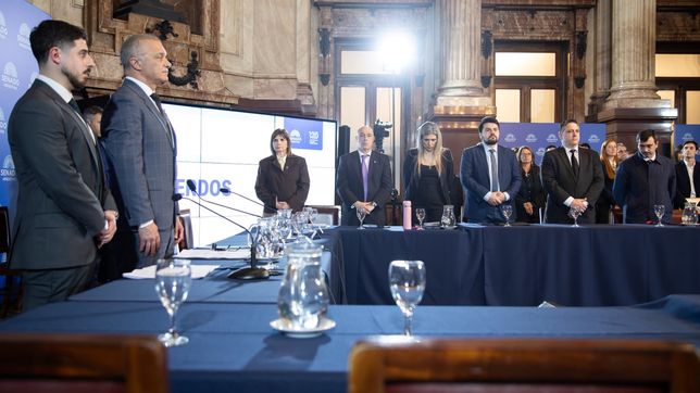 La última reunión de la Comisión de Acuerdos del Senado. No hubo cuórum y Nadia Márquez no pudo presidir.&nbsp;