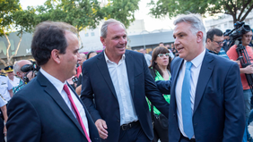 Juan Manuel Llamosas, Guillermo de Rivas y Martín Llaryora.&nbsp;